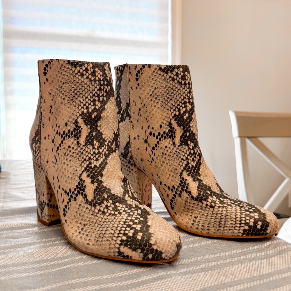 Steve Madden Snake Skin Ankle Booties